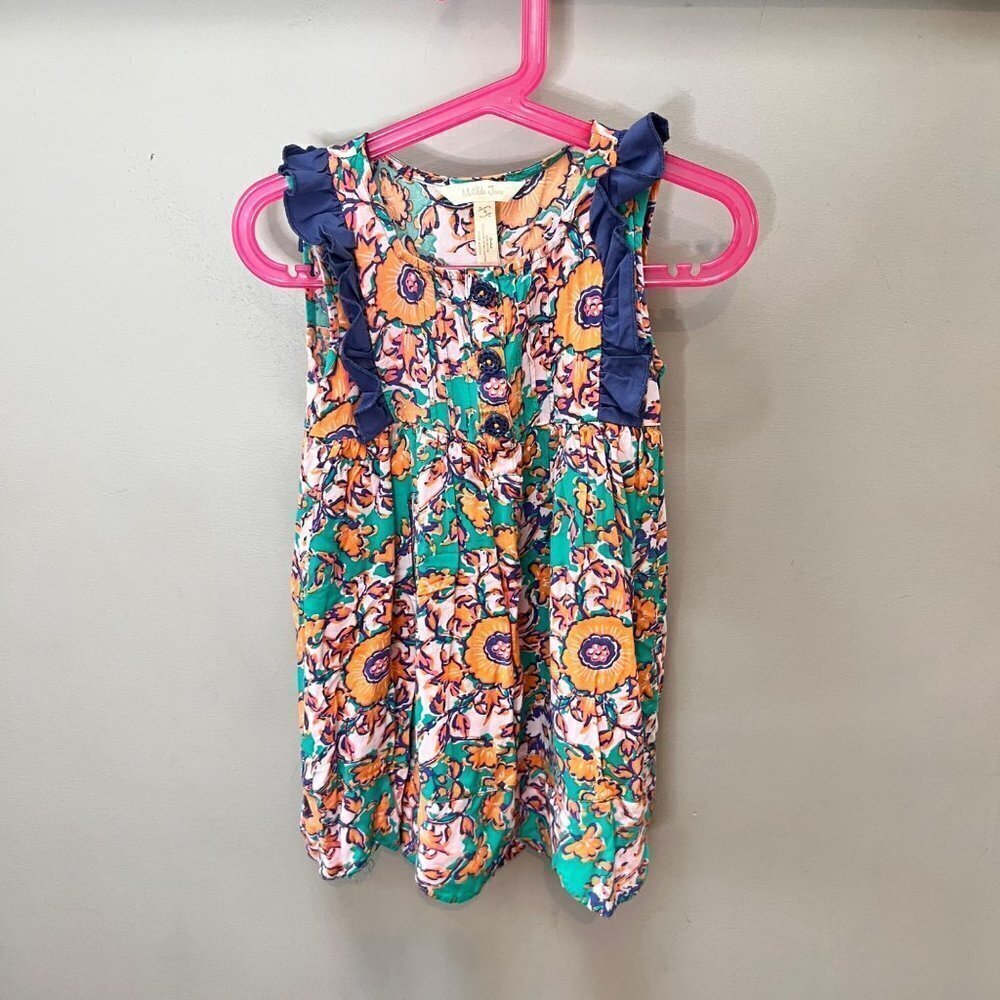 Matilda Jane Girl's Out Abroad Dress Girls Size‎ 4 Scalloped Hem